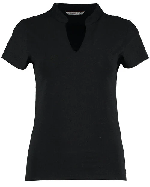 Kustom Kit KK770 Ladies Regular Fit Mandarin Collar Top - Image 3