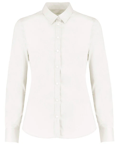 Kustom Kit KK782 Tailored Fit Stretch Oxford Long Sleeve - Image 4