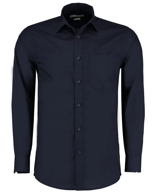 KUSTOM KIT Mens Poplin Long Sleeve Shirt - Image 2