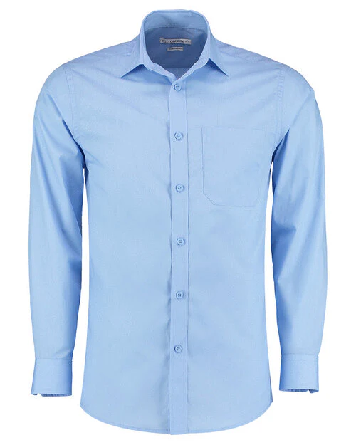 KUSTOM KIT Mens Poplin Long Sleeve Shirt - Image 4