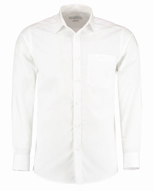 KUSTOM KIT Mens Poplin Long Sleeve Shirt - Image 5