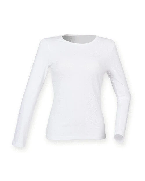 SF Clothing Ladies Feel Good Long Sleeve Stretch T-Shirt - ST124M - Image 3