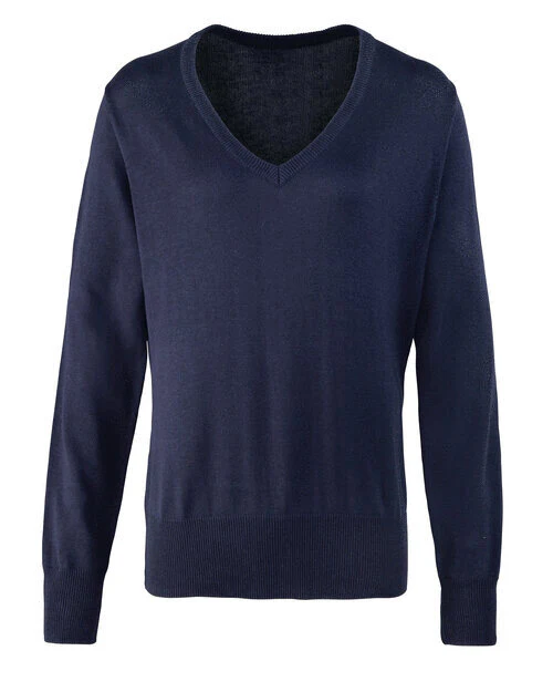 Premier Workwear Ladies Knitted V-Neck Sweater - PR696M - Image 4