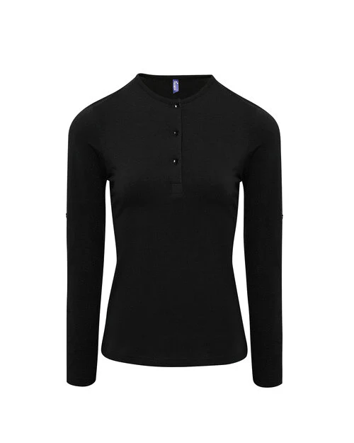 Premier Workwear Ladies Long John Roll Sleeve Tee - PR318M - Image 2