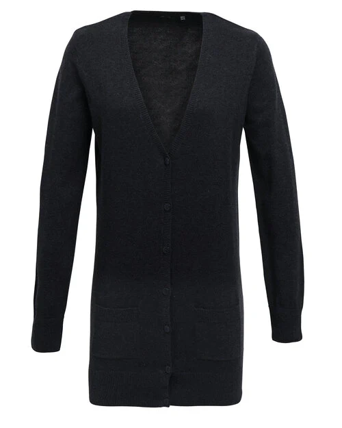 Premier Workwear Ladies Long Length Knitted Cardigan - PR698M - Image 3