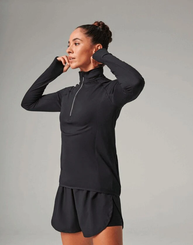 Tombo Ladies Long Sleeve 1/4 Zip Top - TL563M