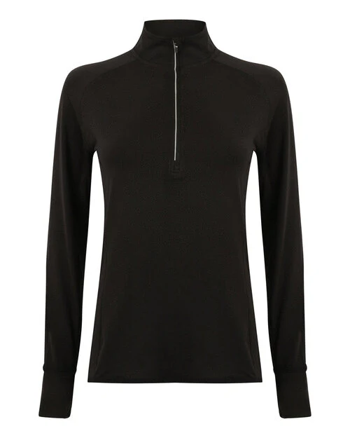 Tombo Ladies Long Sleeve 1/4 Zip Top - TL563M - Image 2