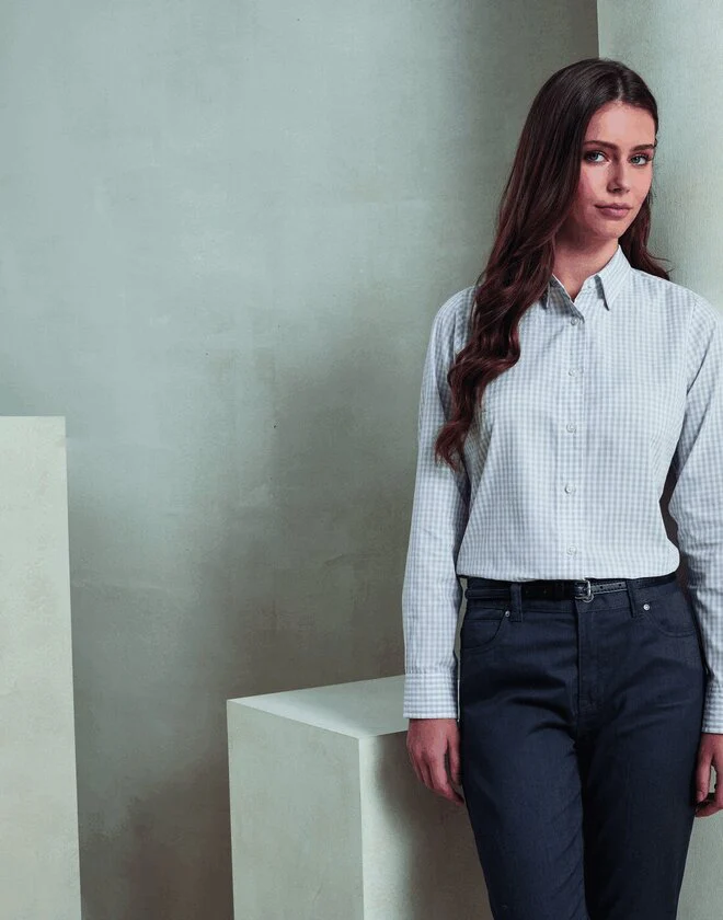 Premier Workwear Ladies Maxton Check Long Sleeve Shirt - PR352M