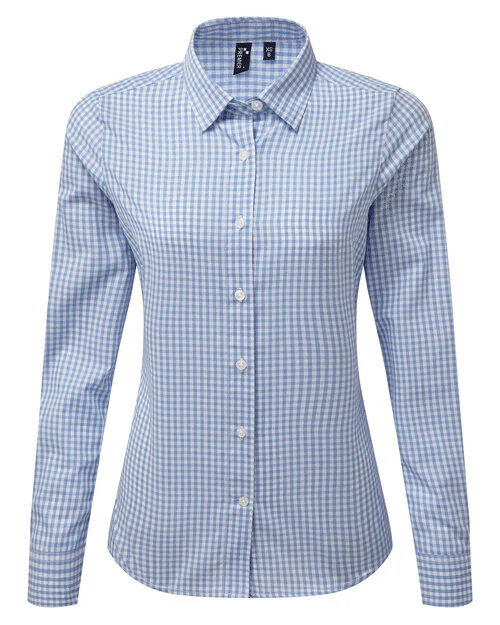 Premier Workwear Ladies Maxton Check Long Sleeve Shirt - PR352M - Image 3