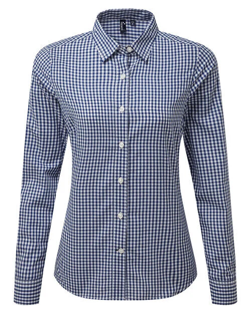 Premier Workwear Ladies Maxton Check Long Sleeve Shirt - PR352M - Image 4