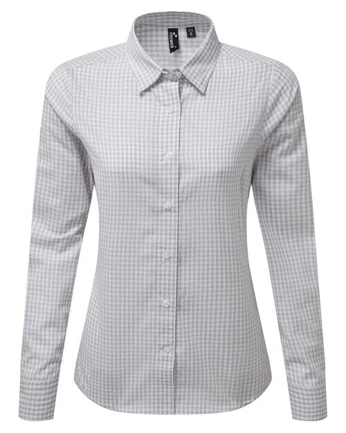 Premier Workwear Ladies Maxton Check Long Sleeve Shirt - PR352M - Image 5