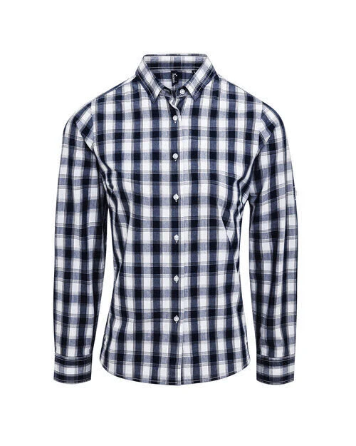 Premier Workwear Ladies Mulligan Check Long Sleeve Cotton Shirt - PR350M - Image 5
