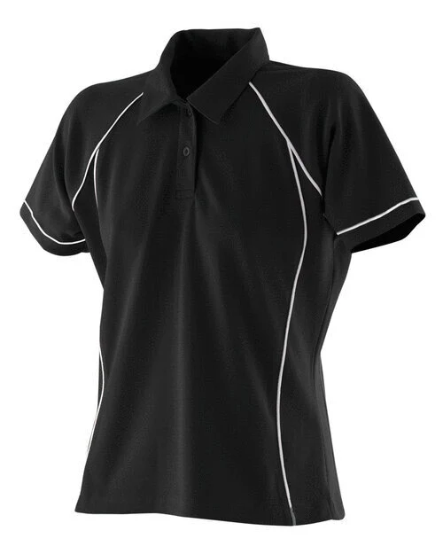 Finden & Hales Ladies Piped Performance Polo - LV371M - Image 4