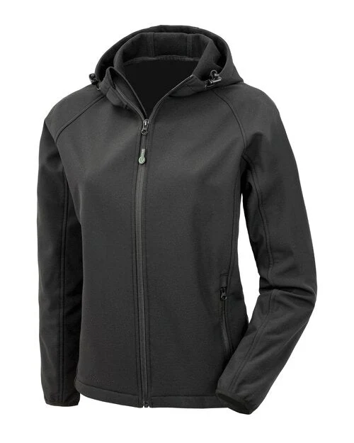 Result Ladies Recycled 3 Layer Printable Hooded Softshell - RS911F - Image 2
