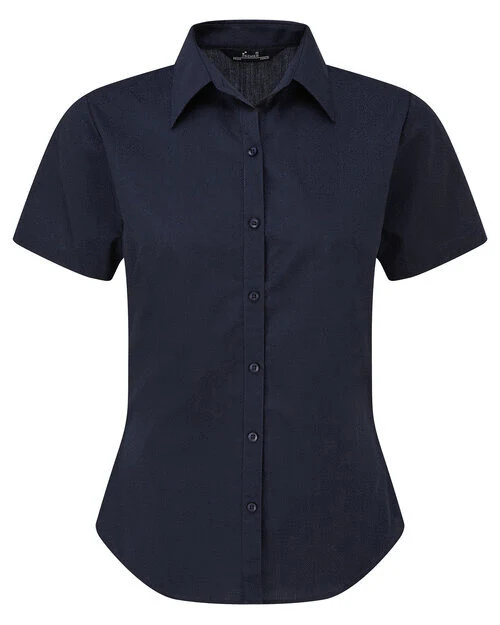 Premier Workwear Ladies Short Sleeve Poplin Blouse - PR302M - Image 10