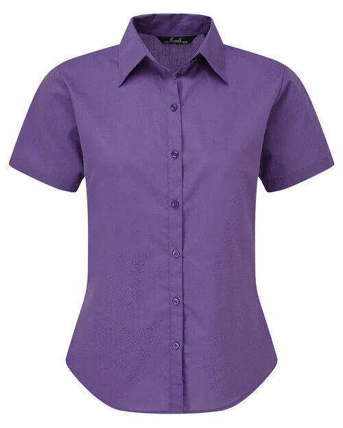 Premier Workwear Ladies Short Sleeve Poplin Blouse - PR302M - Image 12