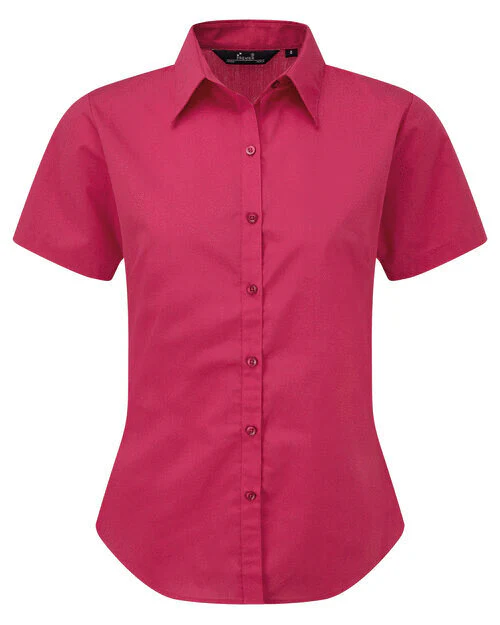 Premier Workwear Ladies Short Sleeve Poplin Blouse - PR302M - Image 6
