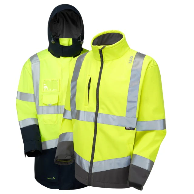 Leo Workwear 3-In-1 Clovelly Anorak (Cl.3) With Buckland Softshell (Cl.3) - Image 5