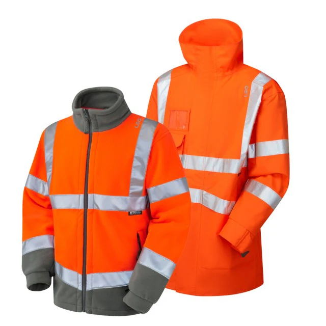 Leo Workwear 3-In-1 Clovelly Anorak (Cl.3) With Hartland Fleece (Cl.3) - Image 3