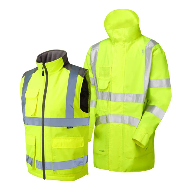 Leo Workwear A04/Bw01-Y-Xl Associated Asphalt (Without Contracting) Front Left & Rear - Image 2
