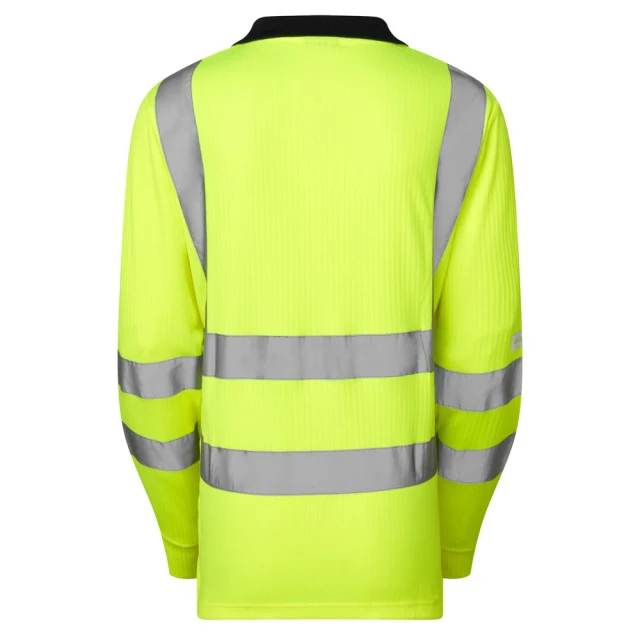 Leo Workwear Beaford Iso 20471 Cl 2 Comfort Women'S Sleeved Polo Shirt - Image 4