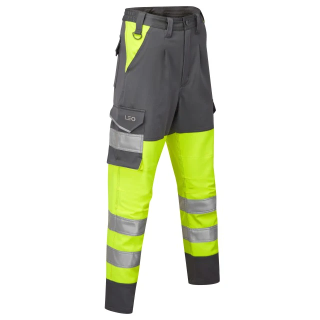 Leo Workwear Beckamoor Iso 20471 Cl 1 Ecoviz Stretch Women'S Poly/Cotton Cargo Trouser - Image 3