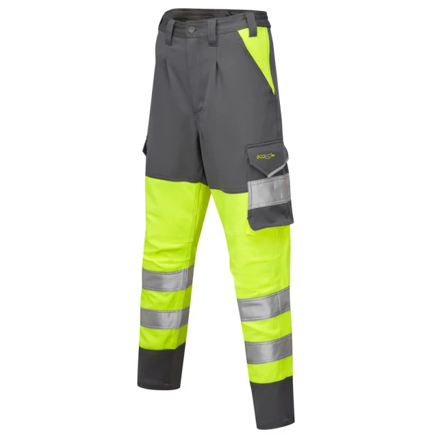 Leo Workwear Beckamoor Iso 20471 Cl 1 Ecoviz Stretch Women'S Poly/Cotton Cargo Trouser - Image 4
