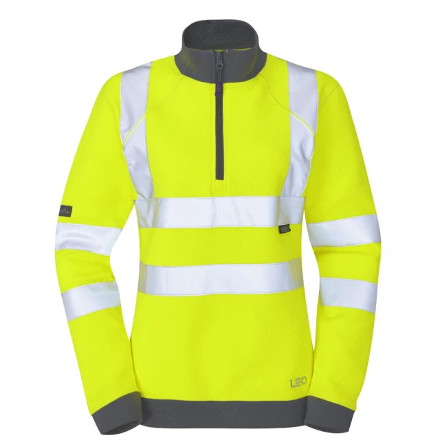 Leo Workwear Elberry Iso 20471 Cl 2 Women'S  1/4 Zip Sweatshirt - Image 3