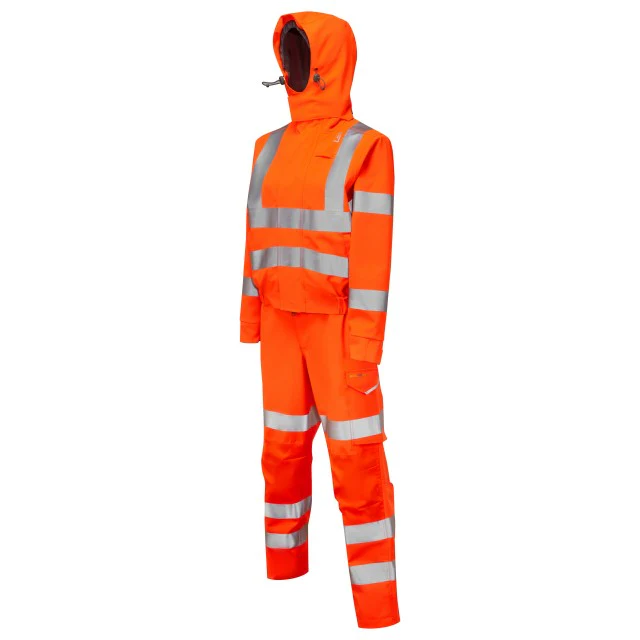 Leo Workwear Honeychurch Iso 20471 Cl 3 Ecoviz Women'S 2-Part Stretch Coverall