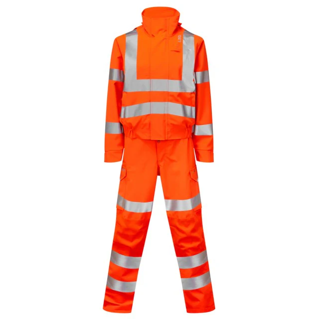 Leo Workwear Honeychurch Iso 20471 Cl 3 Ecoviz Women'S 2-Part Stretch Coverall - Image 2
