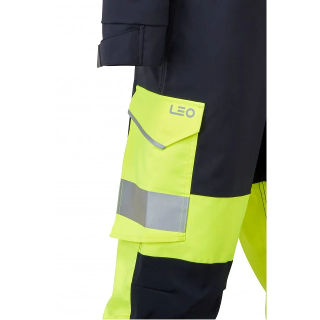 Leo Workwear Honeychurch Iso 20471 Cl 3 Ecoviz Women'S 2-Part Stretch Coverall - Image 4