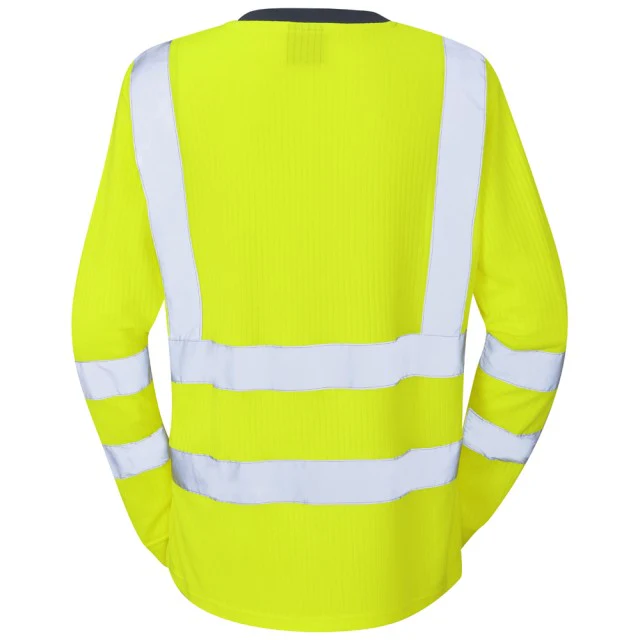 Leo Workwear Lydford Iso 20471 Cl 3 Comfort Women'S Sleeved T-Shirt - Image 4