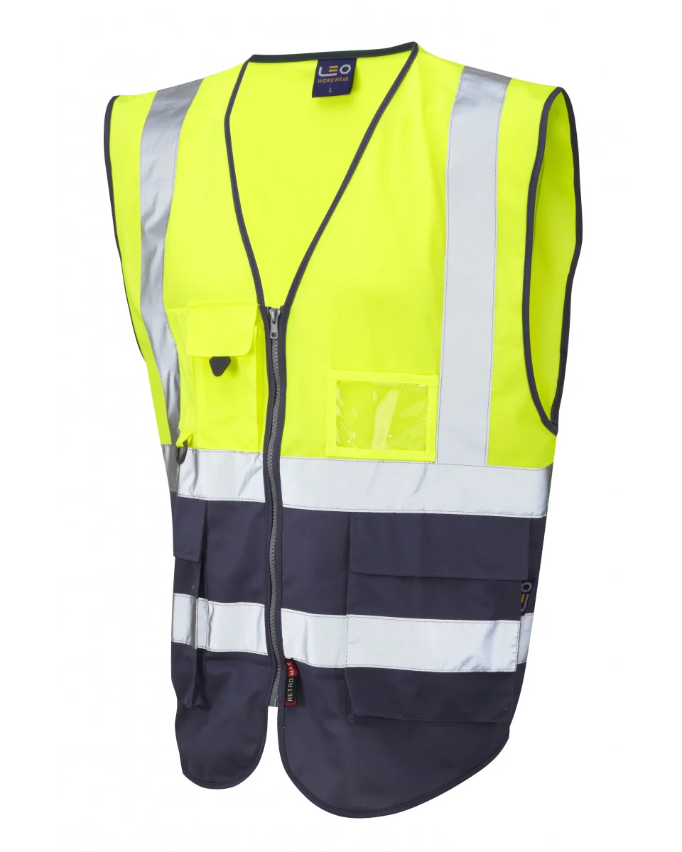 Leo Workwear Lynton Iso 20471 Cl 1 Superior Waistcoat - Image 4