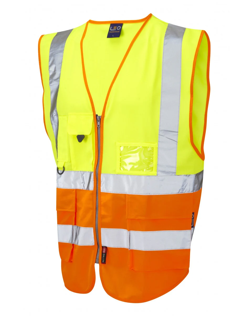 Leo Workwear Lynton Iso 20471 Cl 1 Superior Waistcoat - Image 5