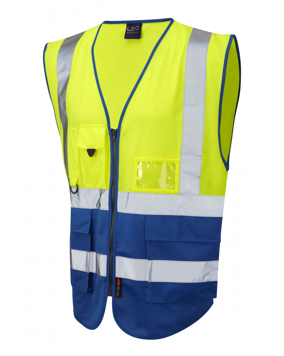 Leo Workwear Lynton Iso 20471 Cl 1 Superior Waistcoat - Image 7