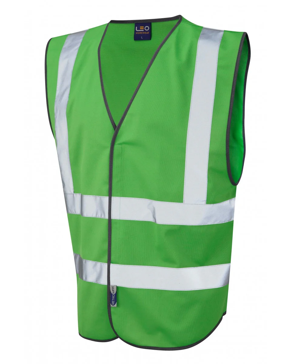 Leo Workwear Pilton Coloured Reflective Waistcoat (Cont) - Image 3