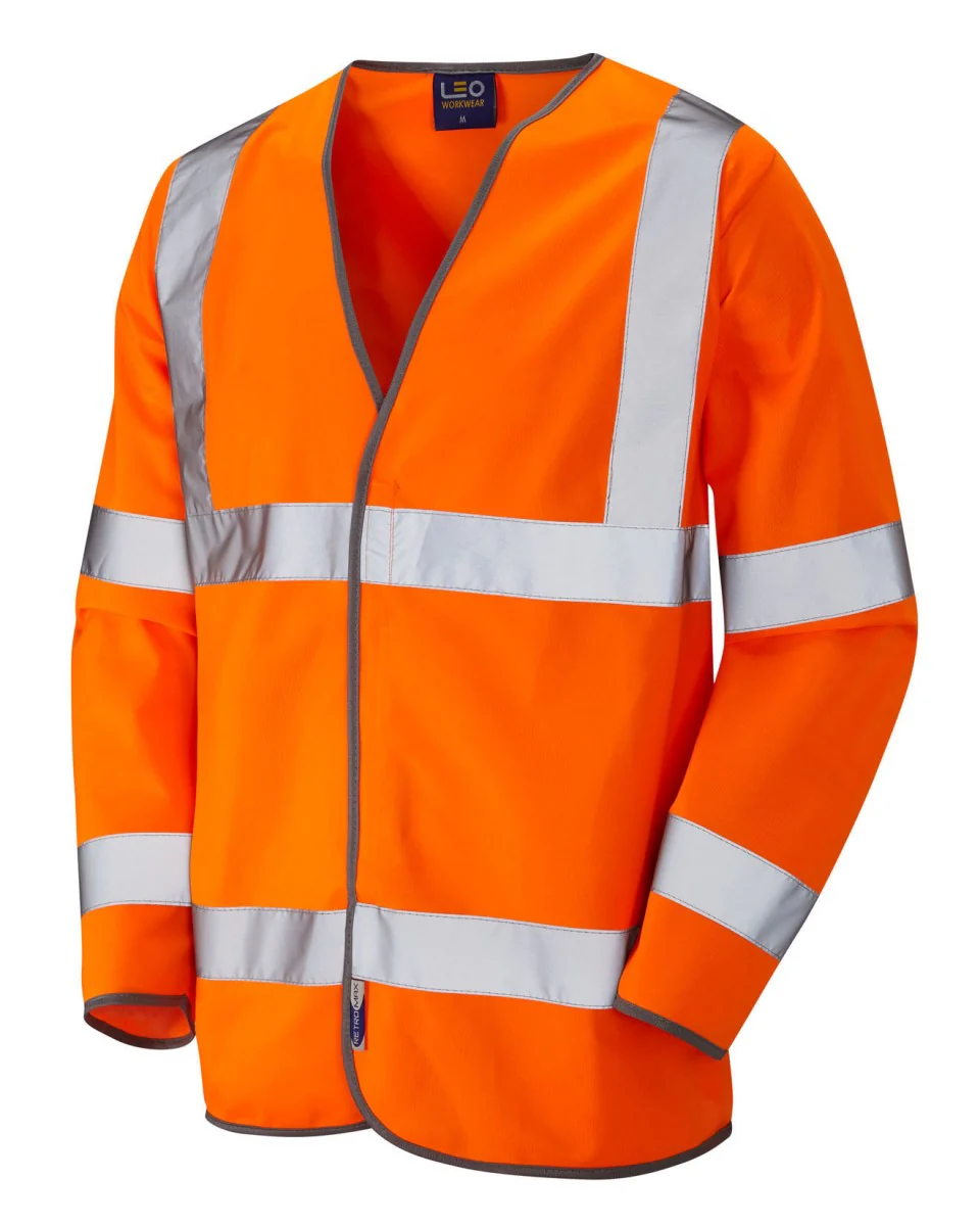 Leo Workwear Shirwell Iso 20471 Cl 3 Sleeved Vest - [CLEARANCE]
