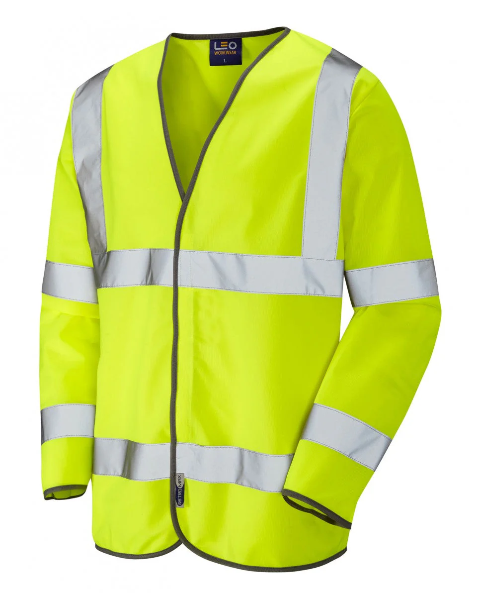 Leo Workwear Shirwell Iso 20471 Cl 3 Sleeved Vest - [CLEARANCE] - Image 2