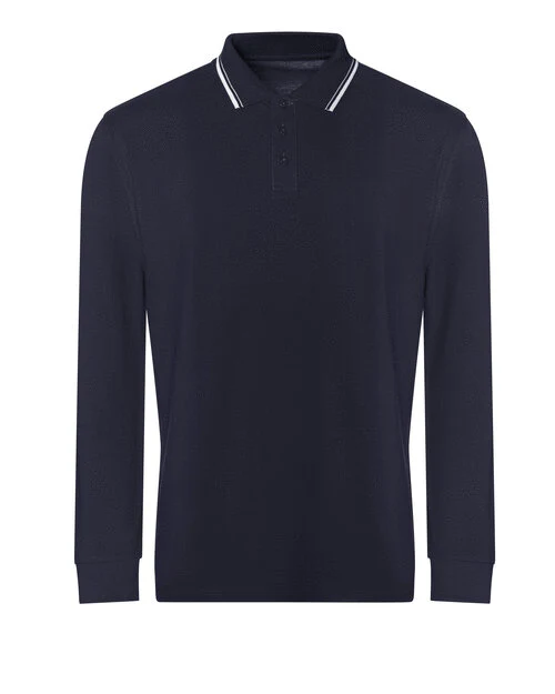Just Polos Long Sleeve Tipped 100 Polo - JP103M - Image 4