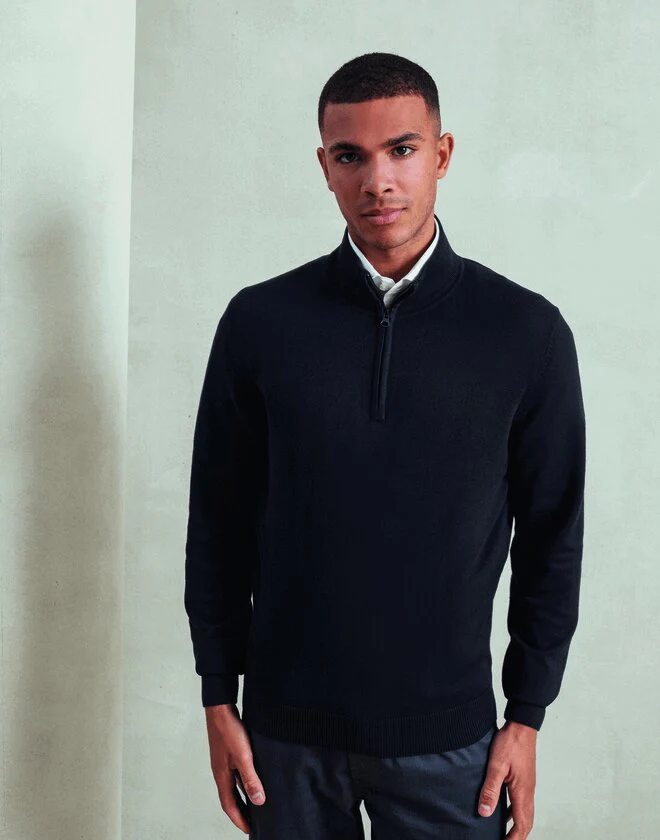 Premier Workwear Mens 1/4 Zip Knitted Sweater - PR695M