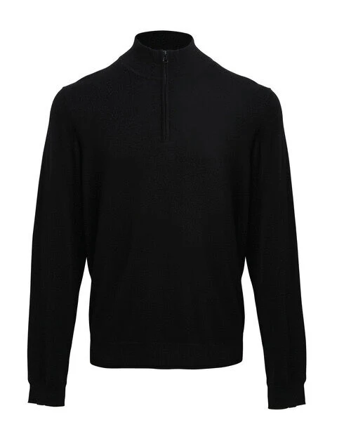 Premier Workwear Mens 1/4 Zip Knitted Sweater - PR695M - Image 2
