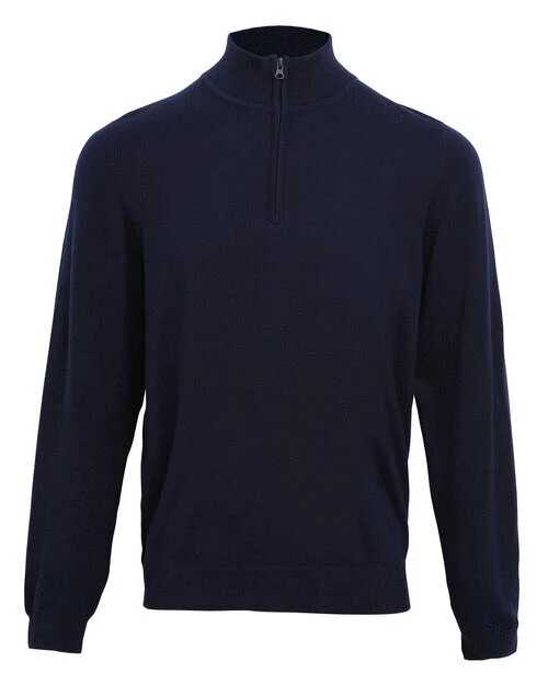 Premier Workwear Mens 1/4 Zip Knitted Sweater - PR695M - Image 4