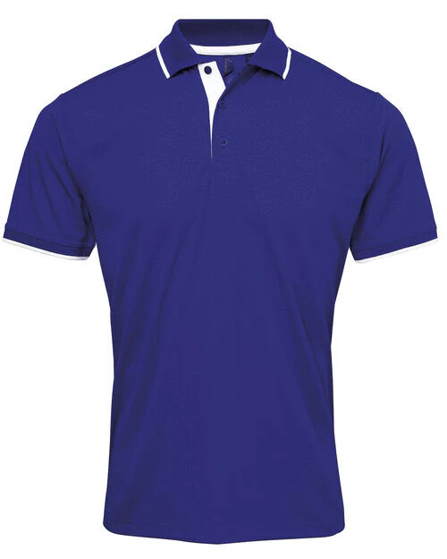 Premier Workwear Mens Contrast Tipped Coolchecker Polo Shirt - PR618M - Image 11