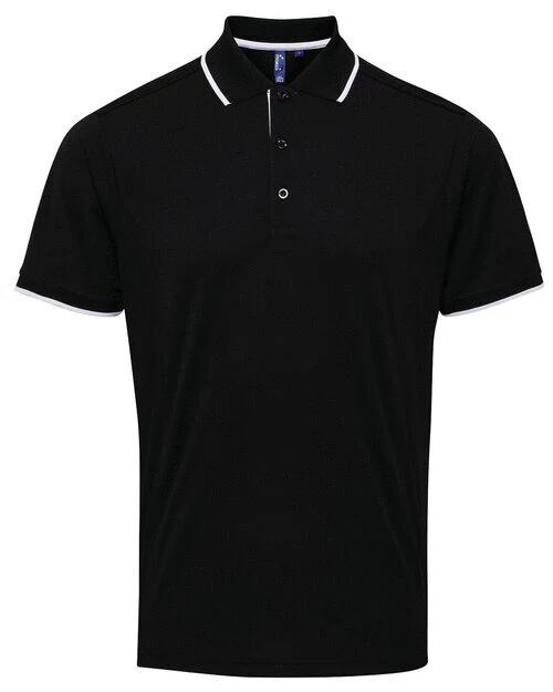 Premier Workwear Mens Contrast Tipped Coolchecker Polo Shirt - PR618M - Image 7