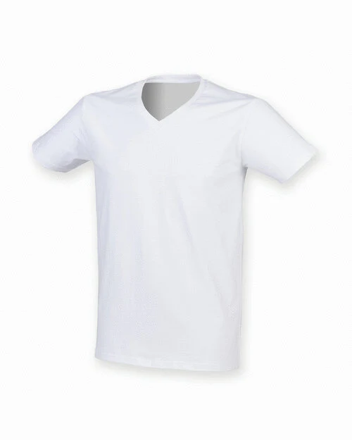 SF Clothing Mens Feel Good Stretch V-Neck T-Shirt - SF122M - Image 3