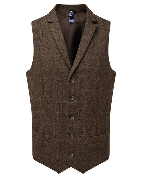 Premier Workwear Mens Herringbone Waistcoat - PR625M - Image 2