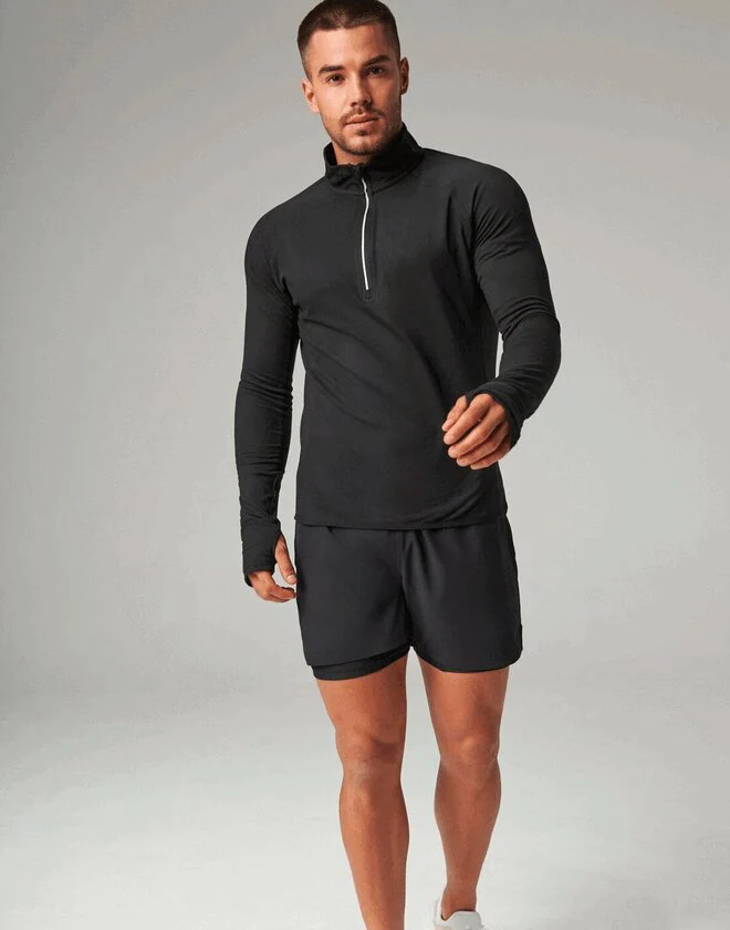 Tombo Mens Long Sleeve 1/4 Zip Top - TL562M - Image 3