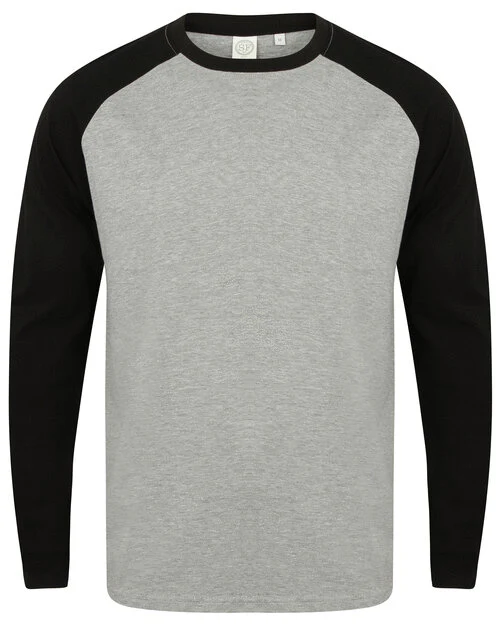 SF Clothing Mens Long Sleeve Baseball T-Shirt - SF271M - Image 2