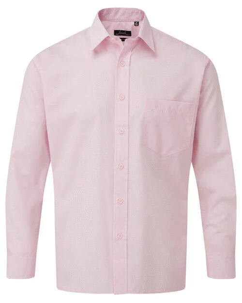 Premier Workwear Mens Long Sleeve Poplin Shirt - PR200M - Image 10