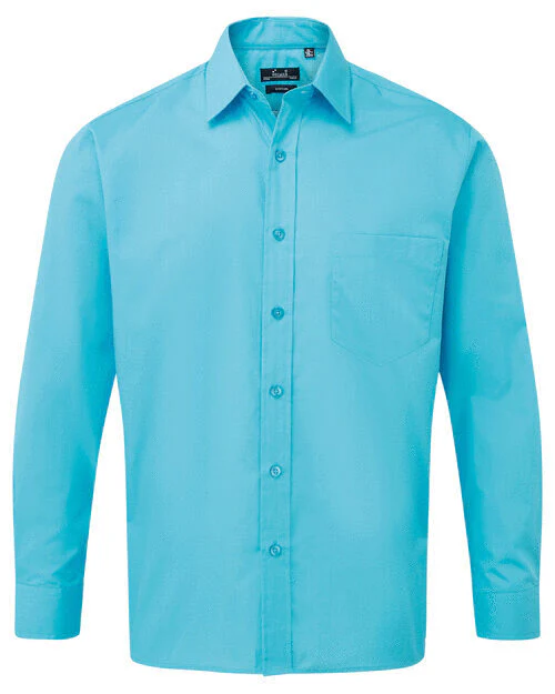 Premier Workwear Mens Long Sleeve Poplin Shirt - PR200M - Image 16